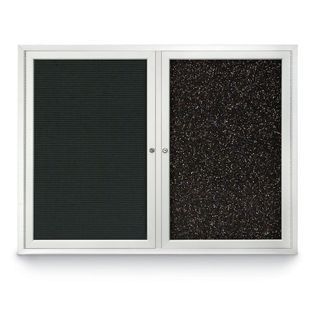 United Visual Products Corkboard, Burgundy/Black, 72" x 48" UV419I-BLACK-DBURGU